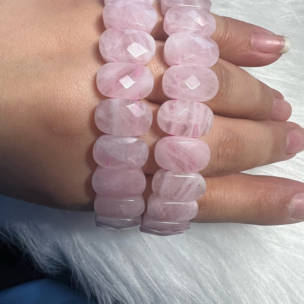 Rose quartz bangle